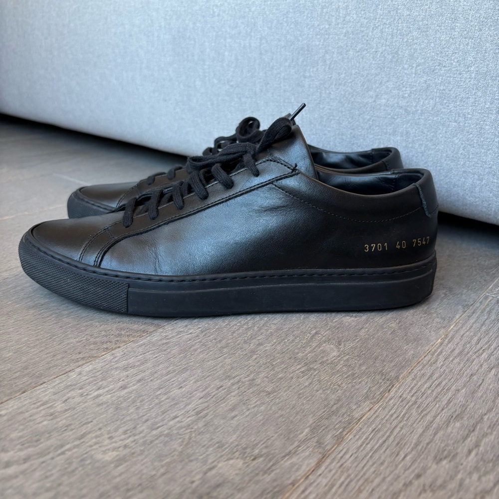 Common Projects Black Leather Sneakers